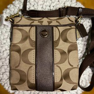 COACH Signature Crossbody Messenger Bag
